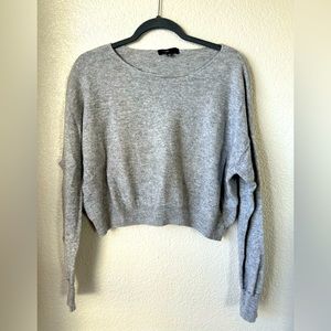 Fate brand Cropped long sleeve wool and cashmere blend sweater w/ pocket size m
